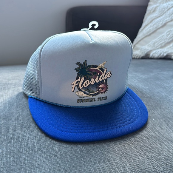 Vintage Florida Sunshine State Snapback / 90s / Trucker Style Mesh - Picture 1 of 8